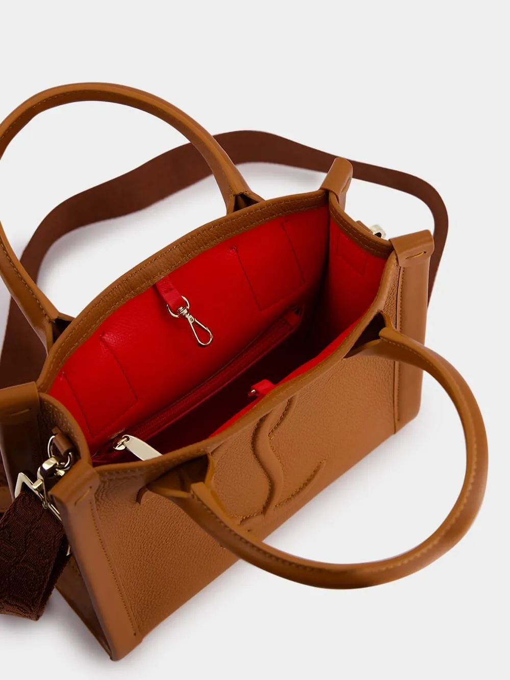 By My Side Brown Mini Leather Bag