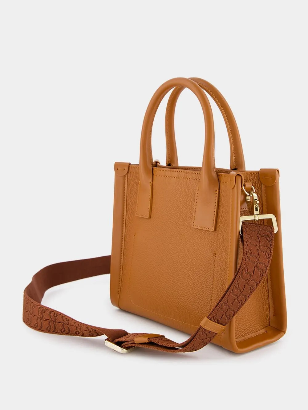 By My Side Brown Mini Leather Bag
