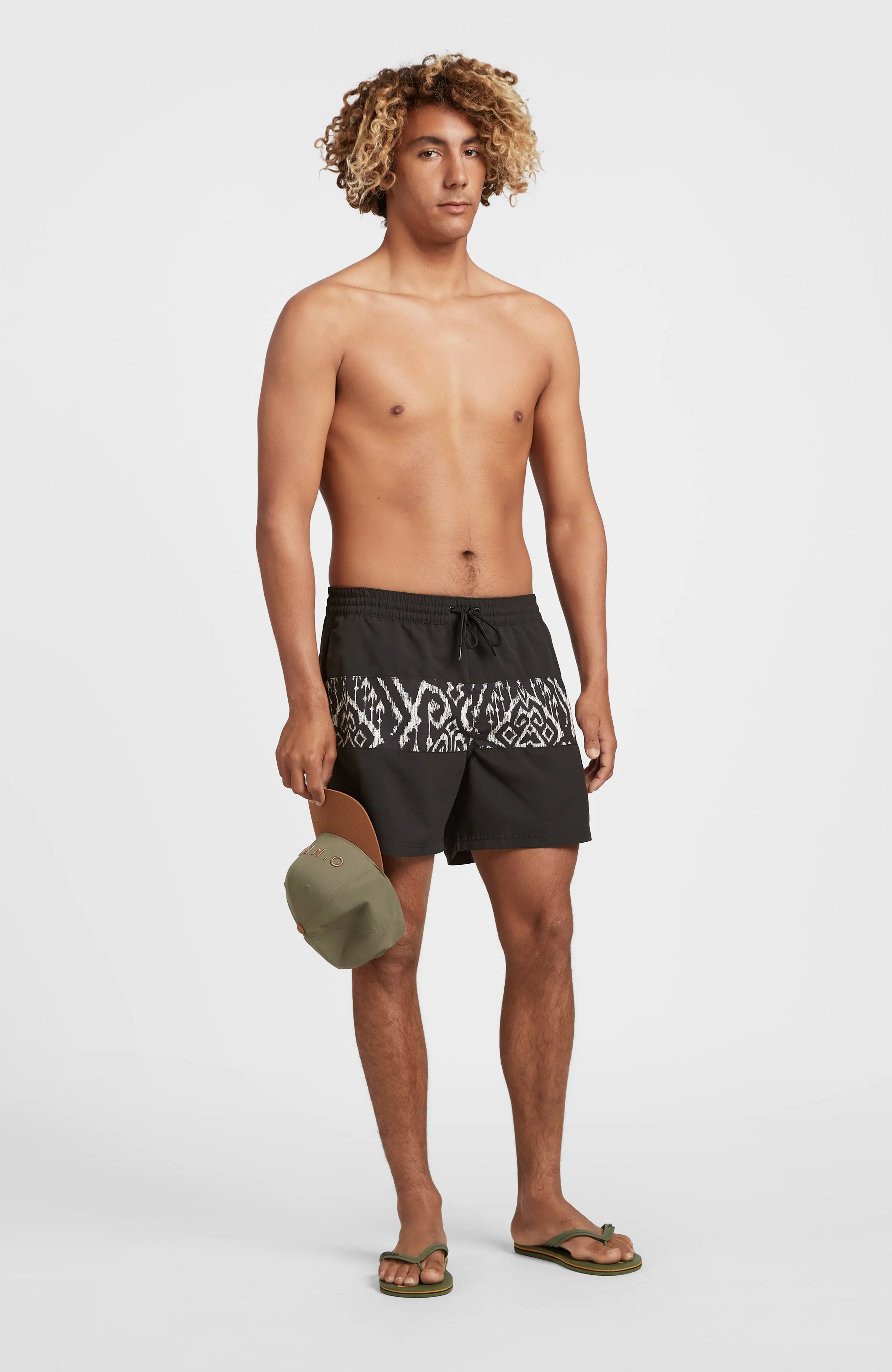 Cali Block 15'' Badehose | Black Magic Carpet