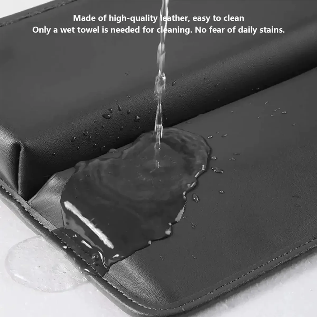 Car Seat Gap Filler Organizer, Custom-Fit For Car, Multifunctional PU Leather Console Side Pocket Organizer for Cellphones, Cards, Wallets, Keys WAHY226