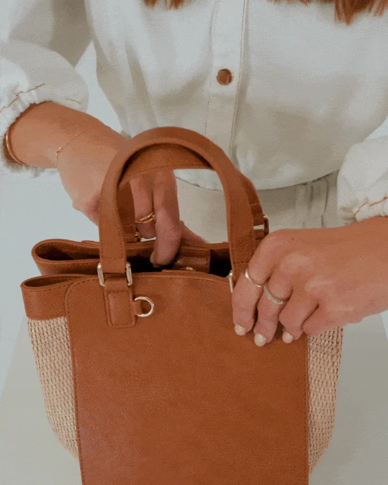 Carnegie Tote - Tan Weave