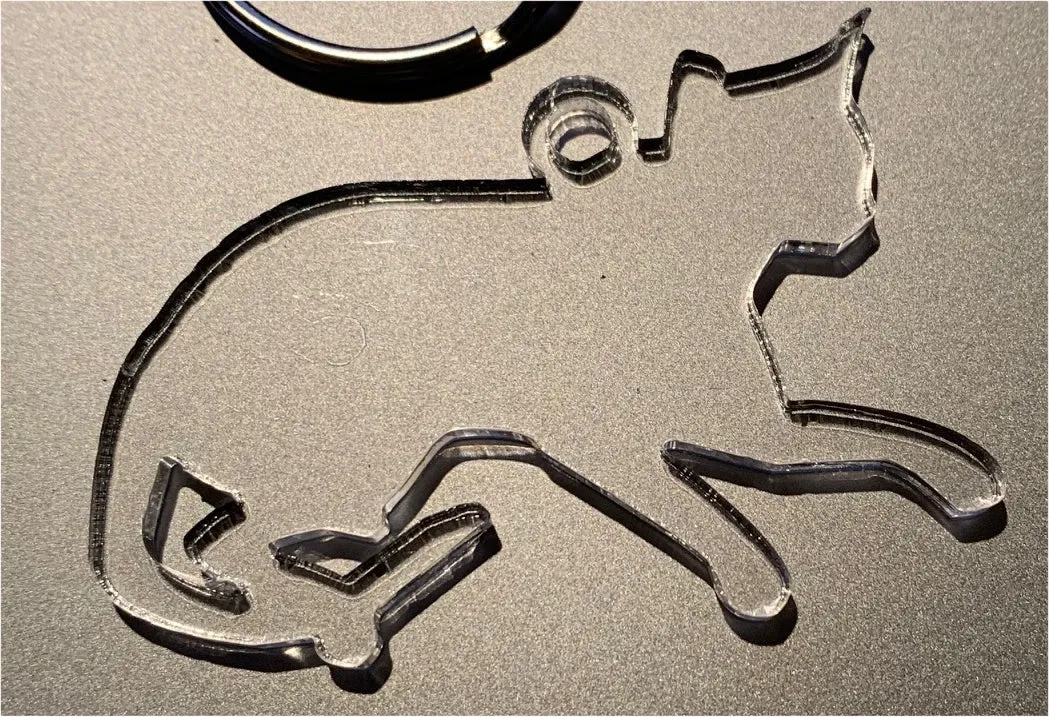 Cat laying Key ring