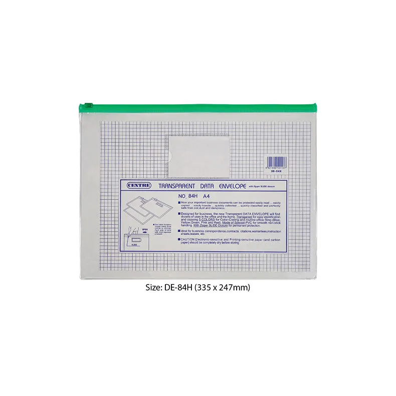 Centre Pvc Zip Bag  A4