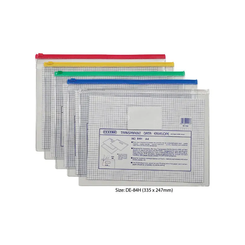 Centre Pvc Zip Bag  A4