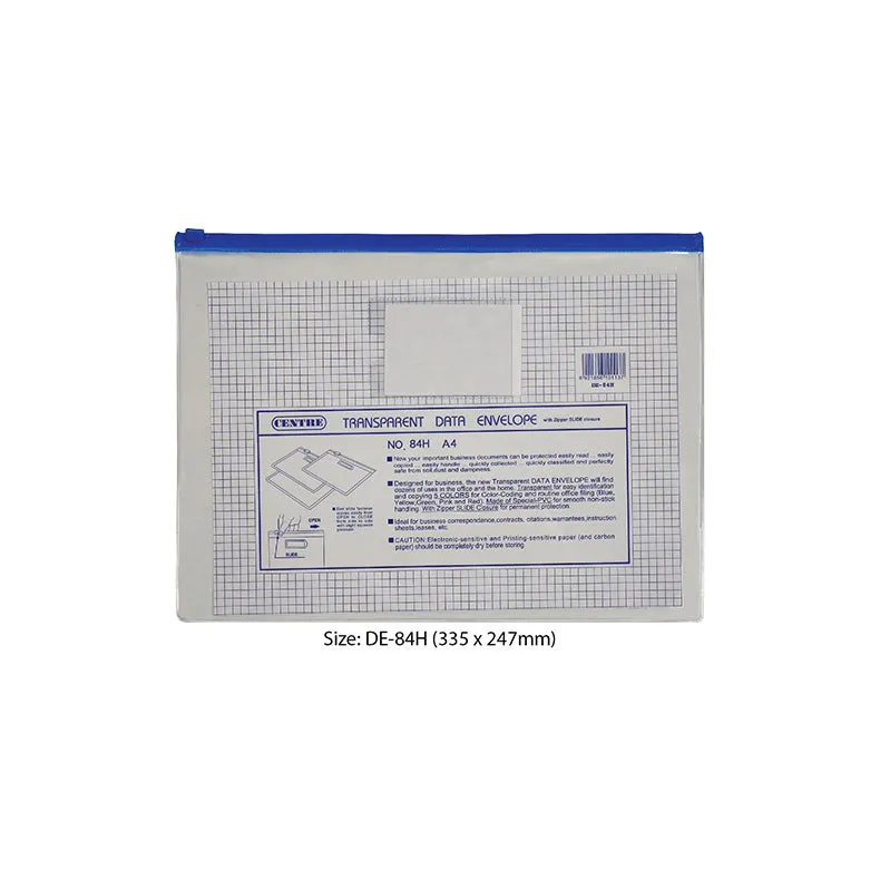 Centre Pvc Zip Bag  A4