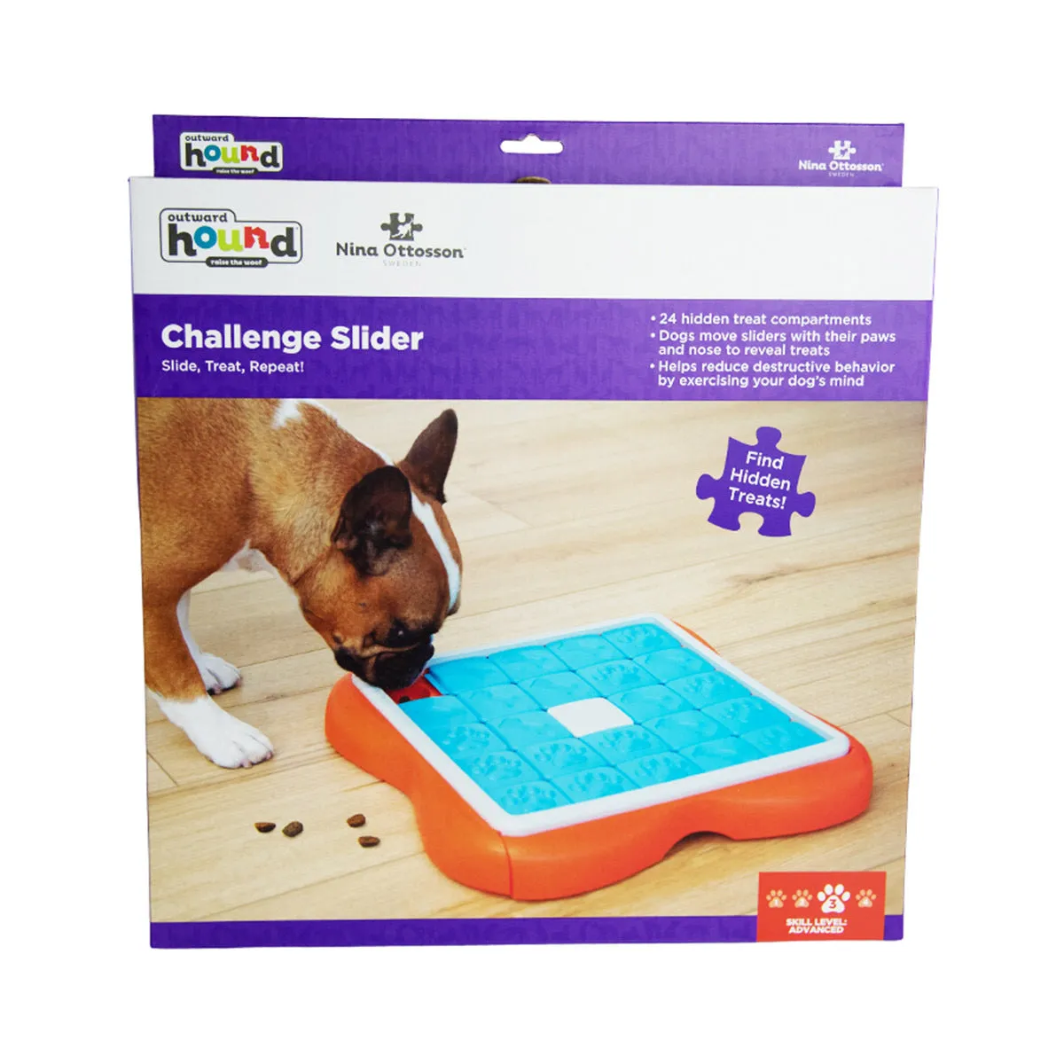 Challenge Slider Treat Dispensing Interactive Dog Game-  LEVEL 3