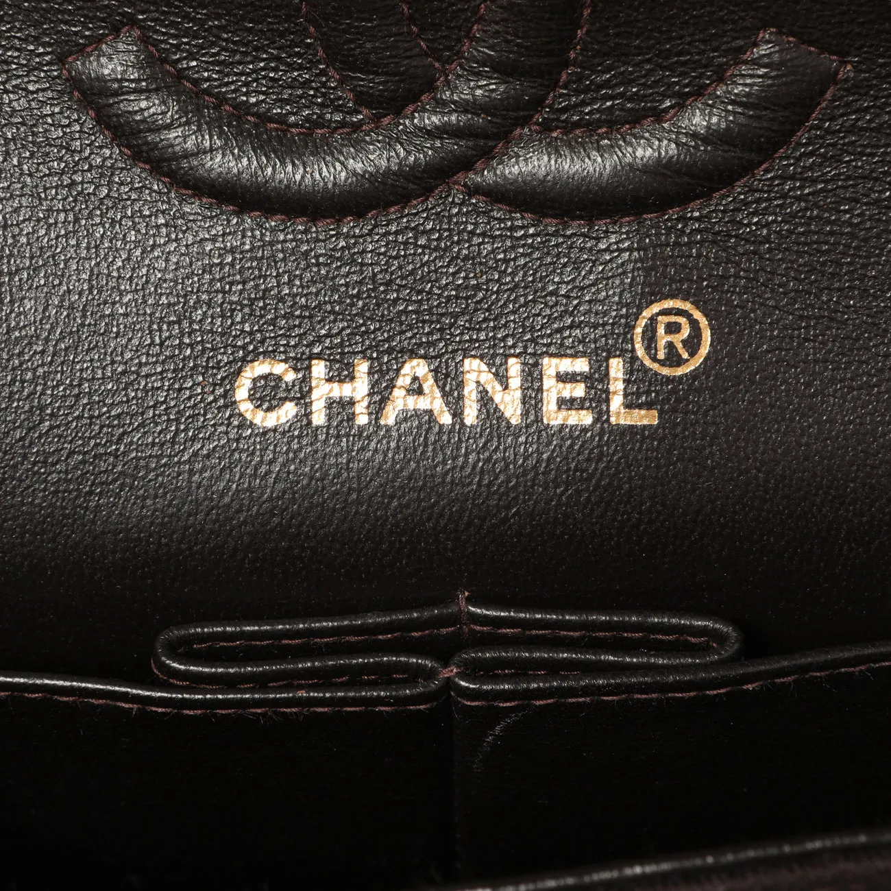 Chanel Brown Quilted Jersey Small Double Flap