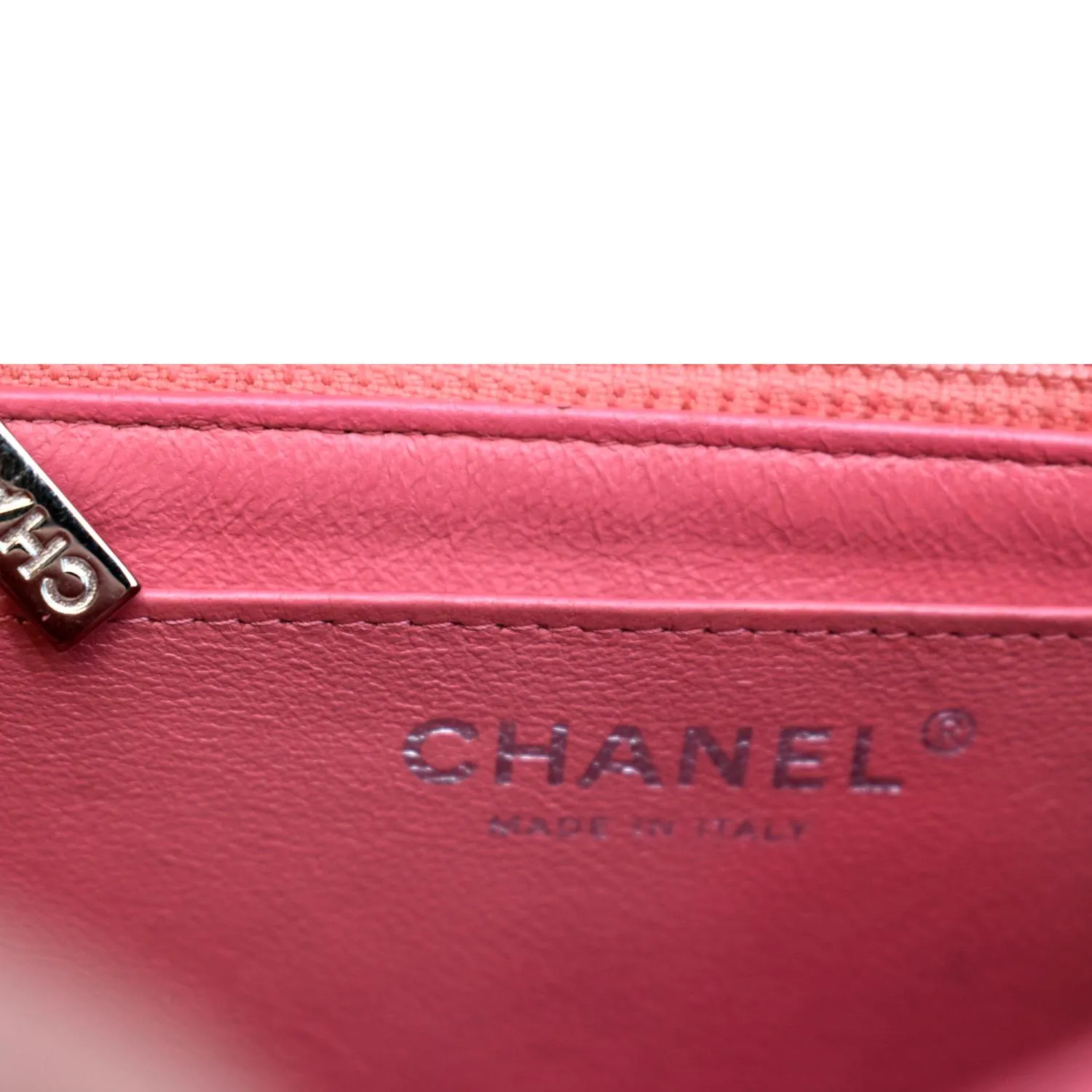 CHANEL Classic Square Mini Chevron Leather Shoulder Bag Pink