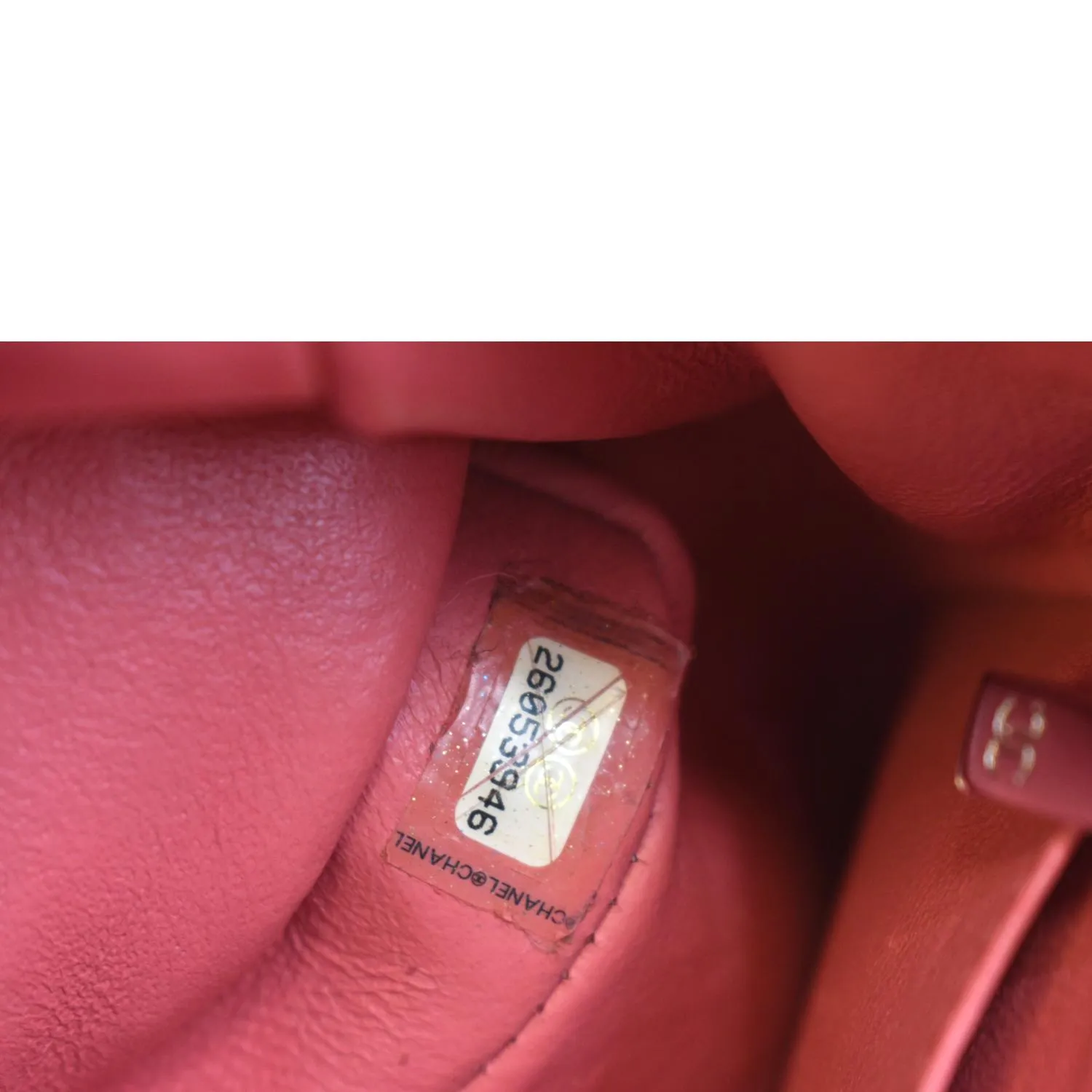 CHANEL Classic Square Mini Chevron Leather Shoulder Bag Pink