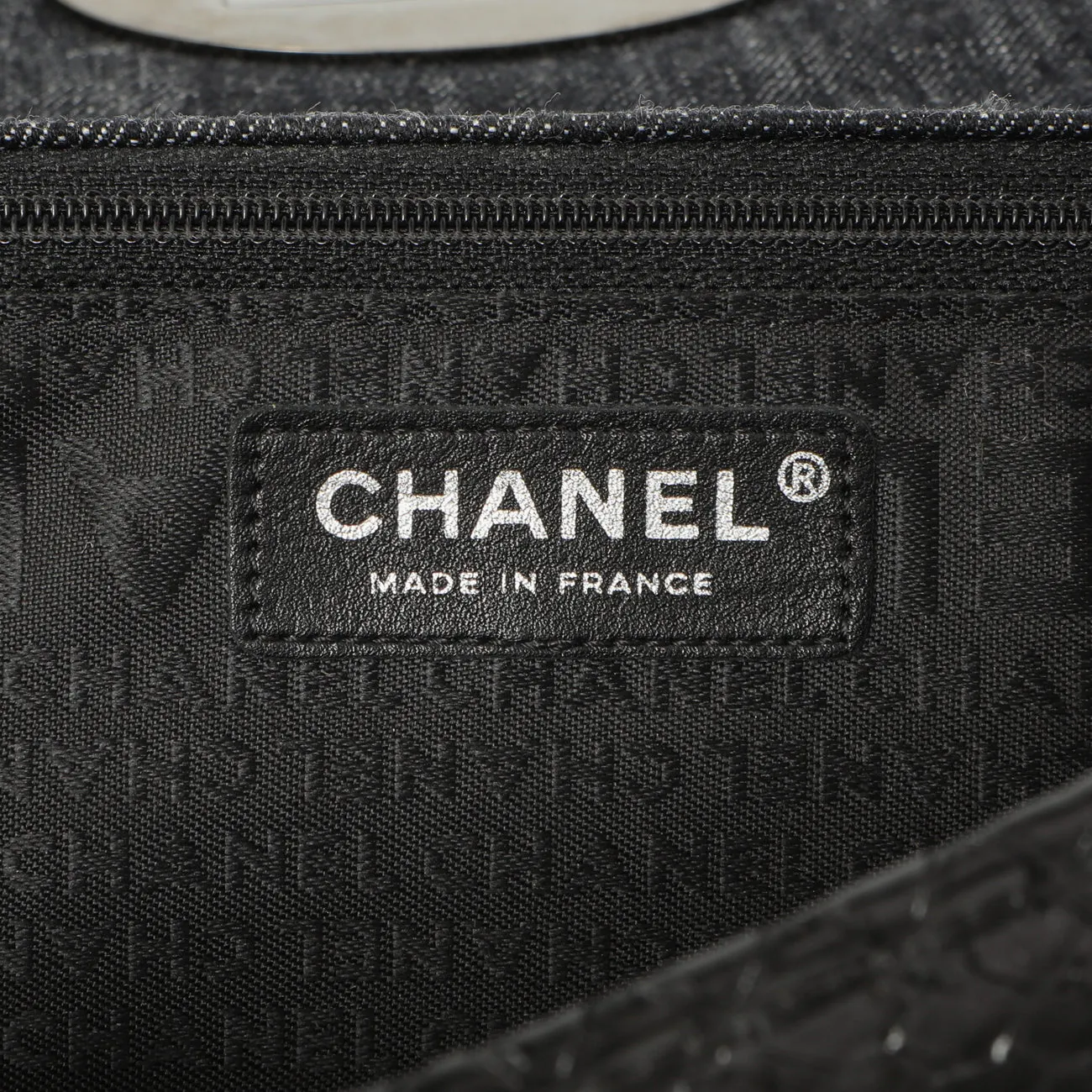 Chanel Python Denim Square Quilt Chain Flap
