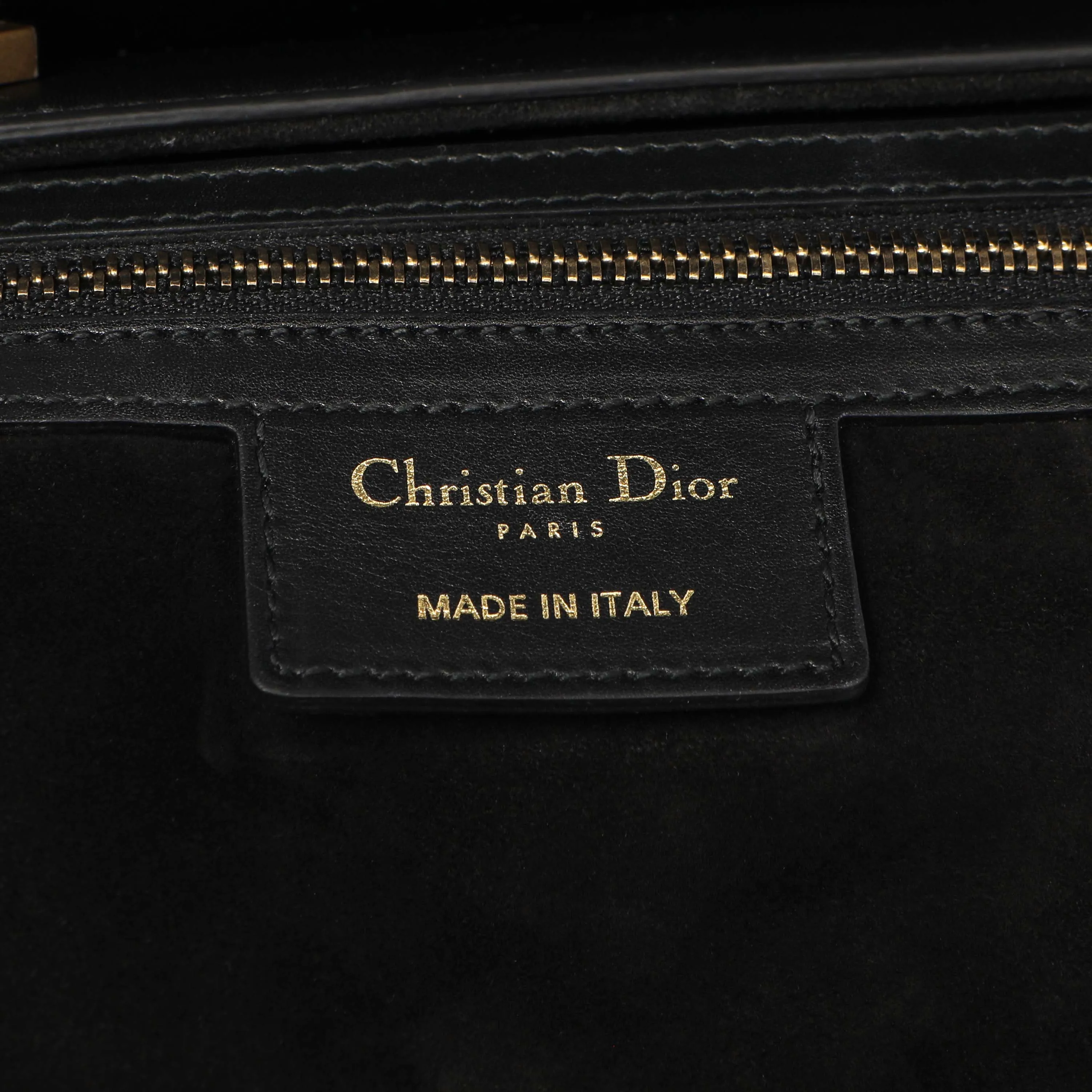 Christian Dior Black Smooth Calfskin Saddle Bag