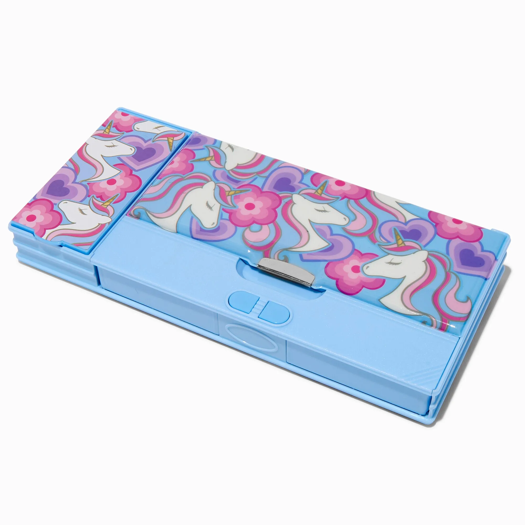 Claire's Unicorn Compartment Pencil Case