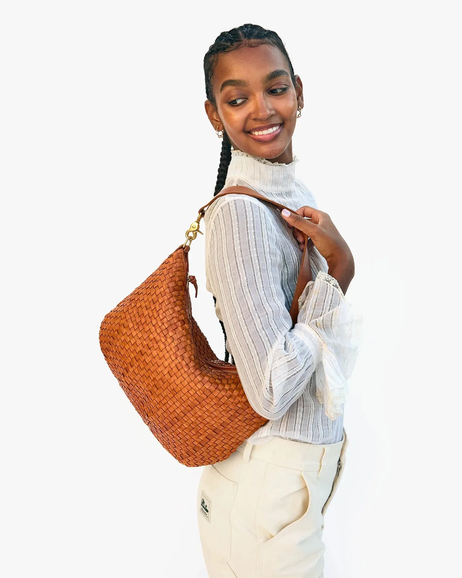 Clare V. Moyen Messenger - Woven Checker
