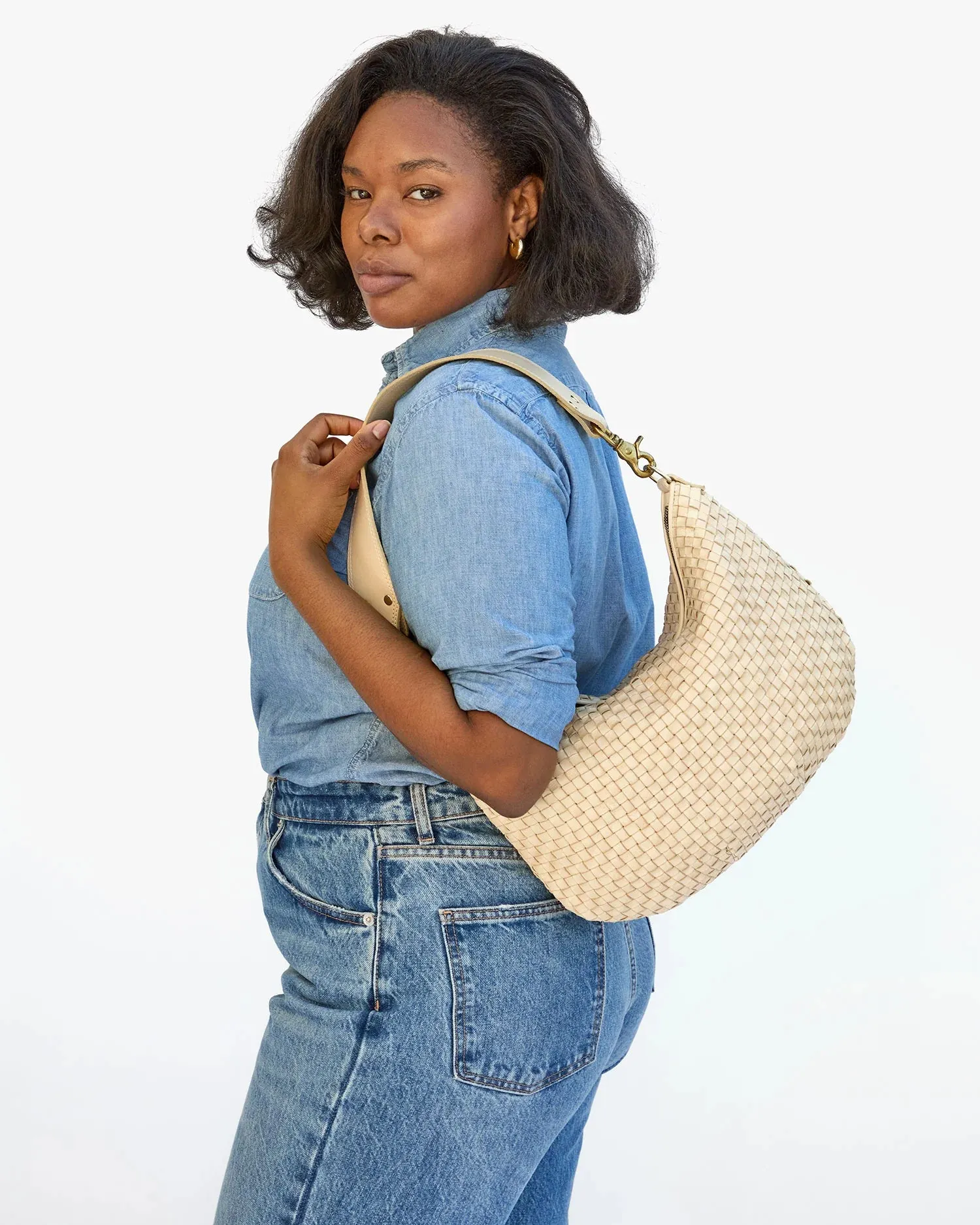 Clare V. Moyen Messenger - Woven Checker