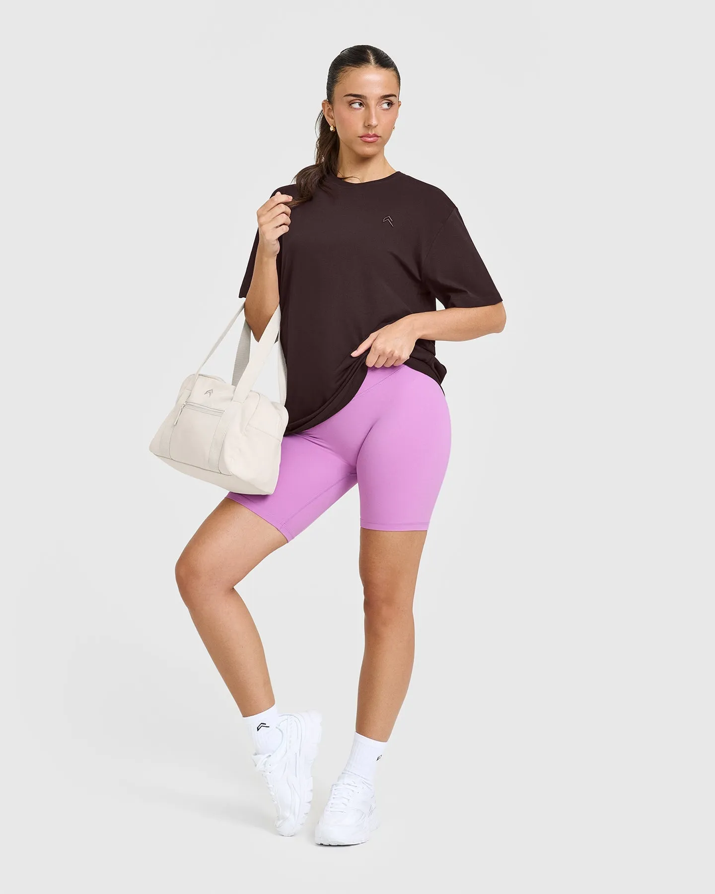 Classic Oversized Lightweight T-Shirt | Plum Brown