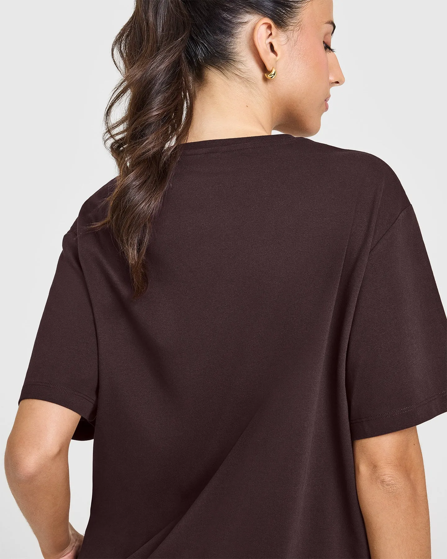 Classic Oversized Lightweight T-Shirt | Plum Brown