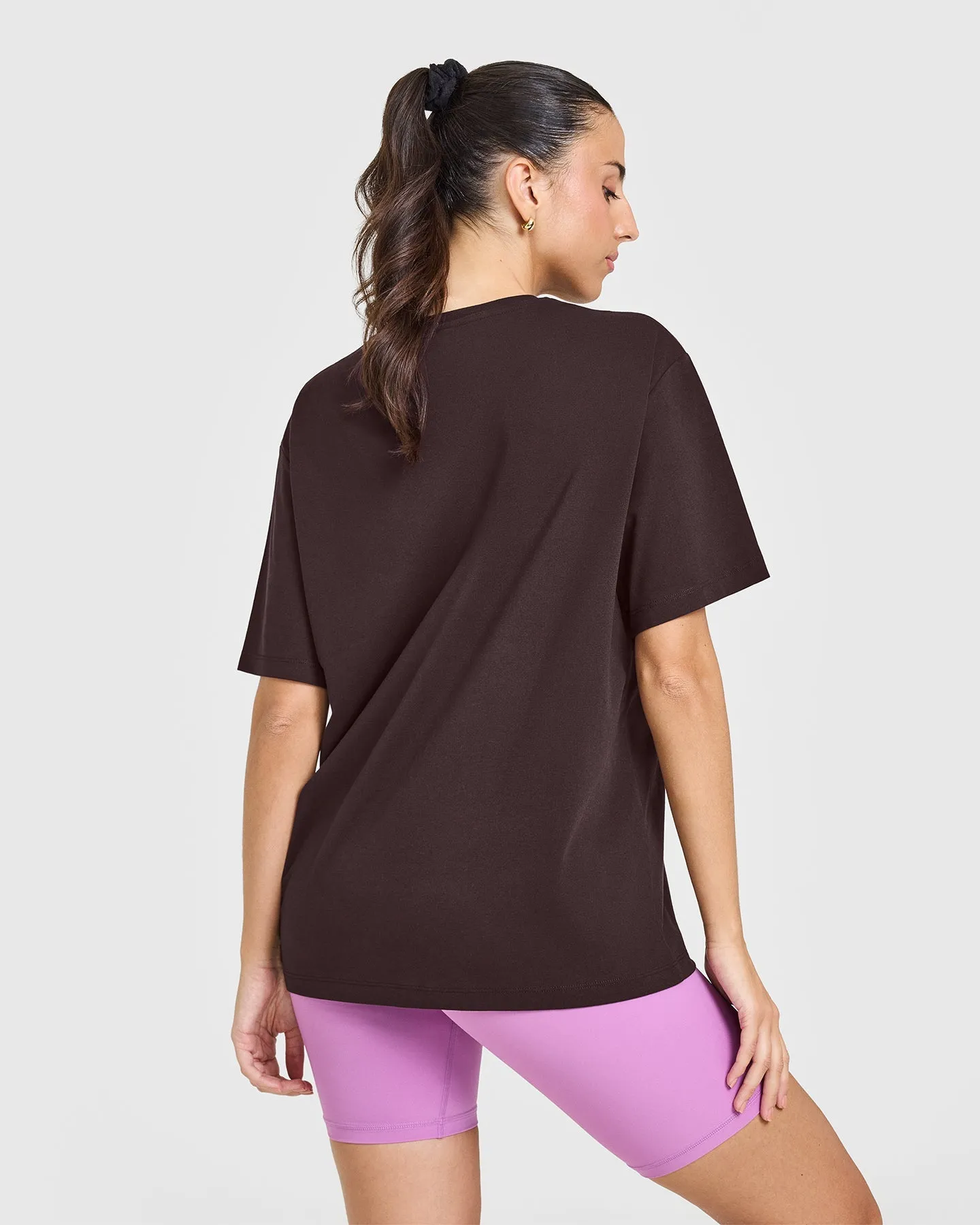 Classic Oversized Lightweight T-Shirt | Plum Brown