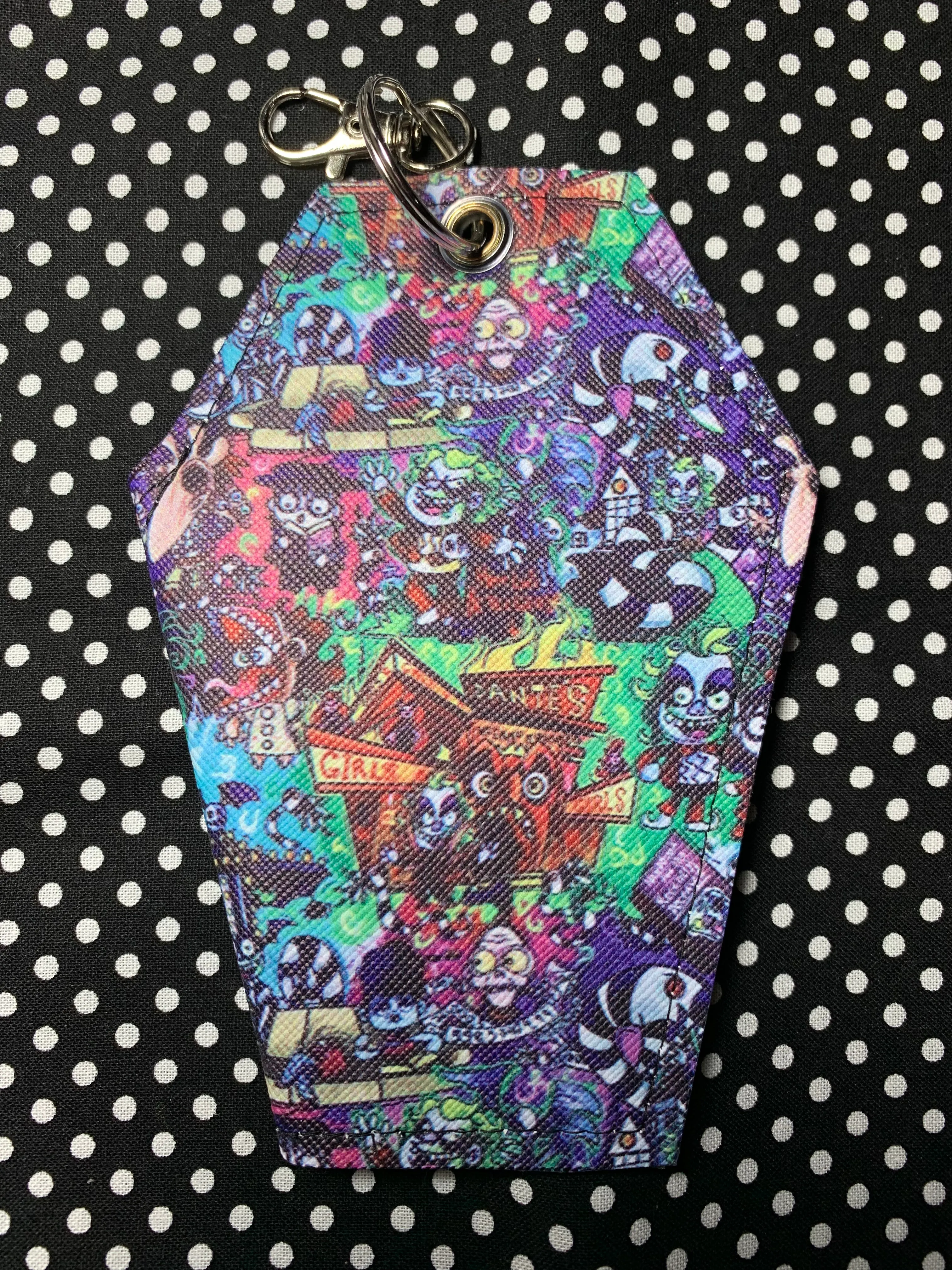 Comic beetle juice fan art mini coffin purse