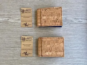 cork & nylon bifold wallet - made for wit & whim!