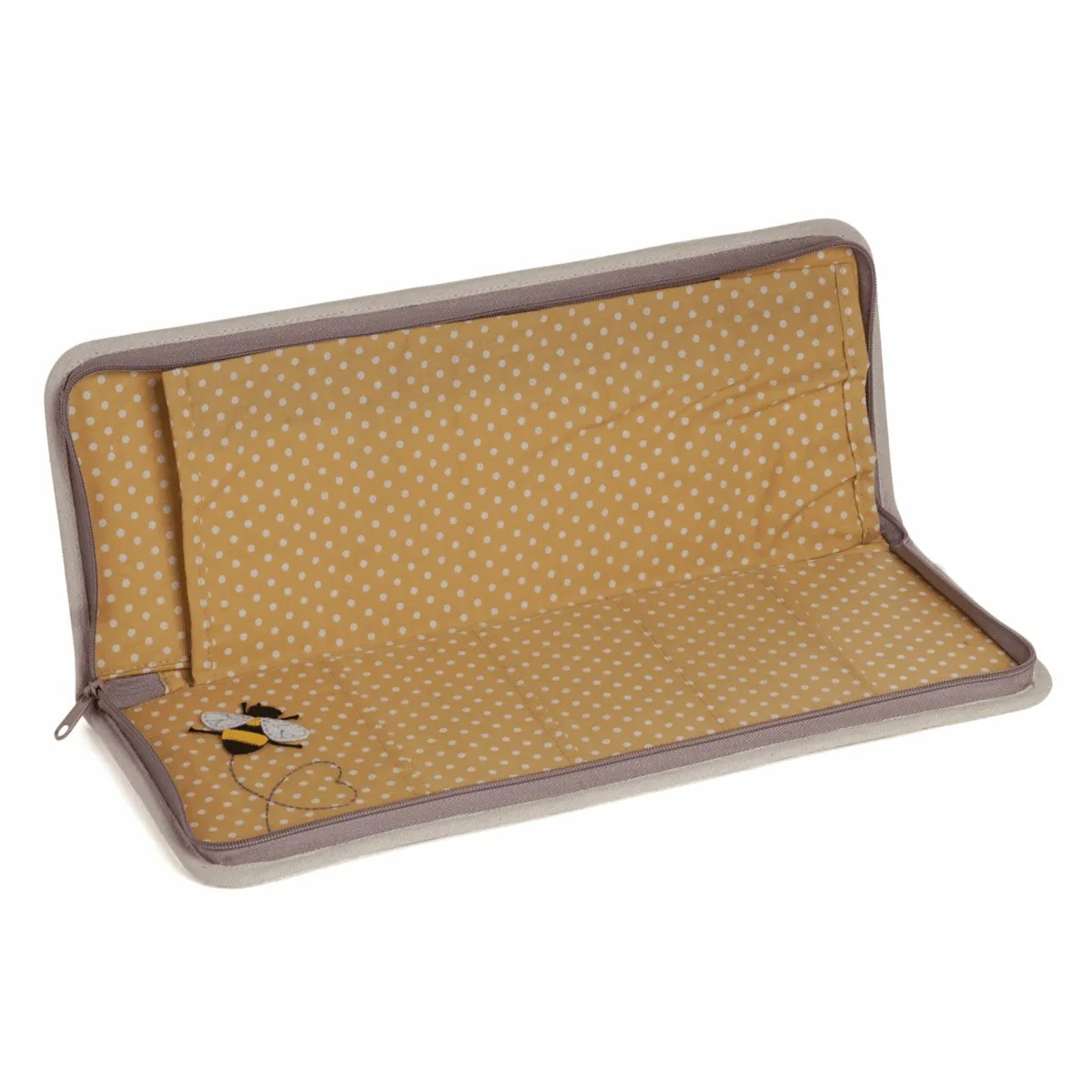 Crochet Hook & Knitting Needle Organiser | Hobby Gift | Appliqué Linen Bee