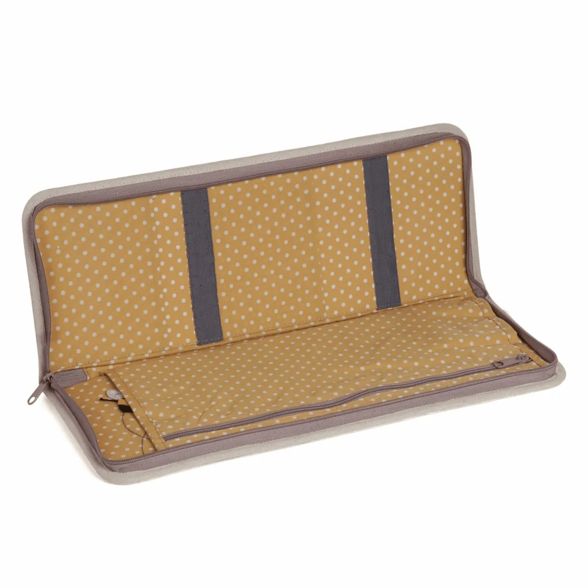 Crochet Hook & Knitting Needle Organiser | Hobby Gift | Appliqué Linen Bee