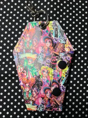 Cute hocus pocus double side fan art mini coffin purse