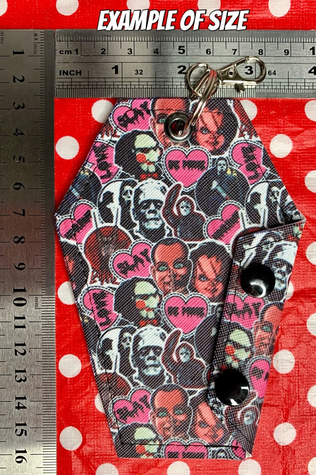 Cute hocus pocus double side fan art mini coffin purse