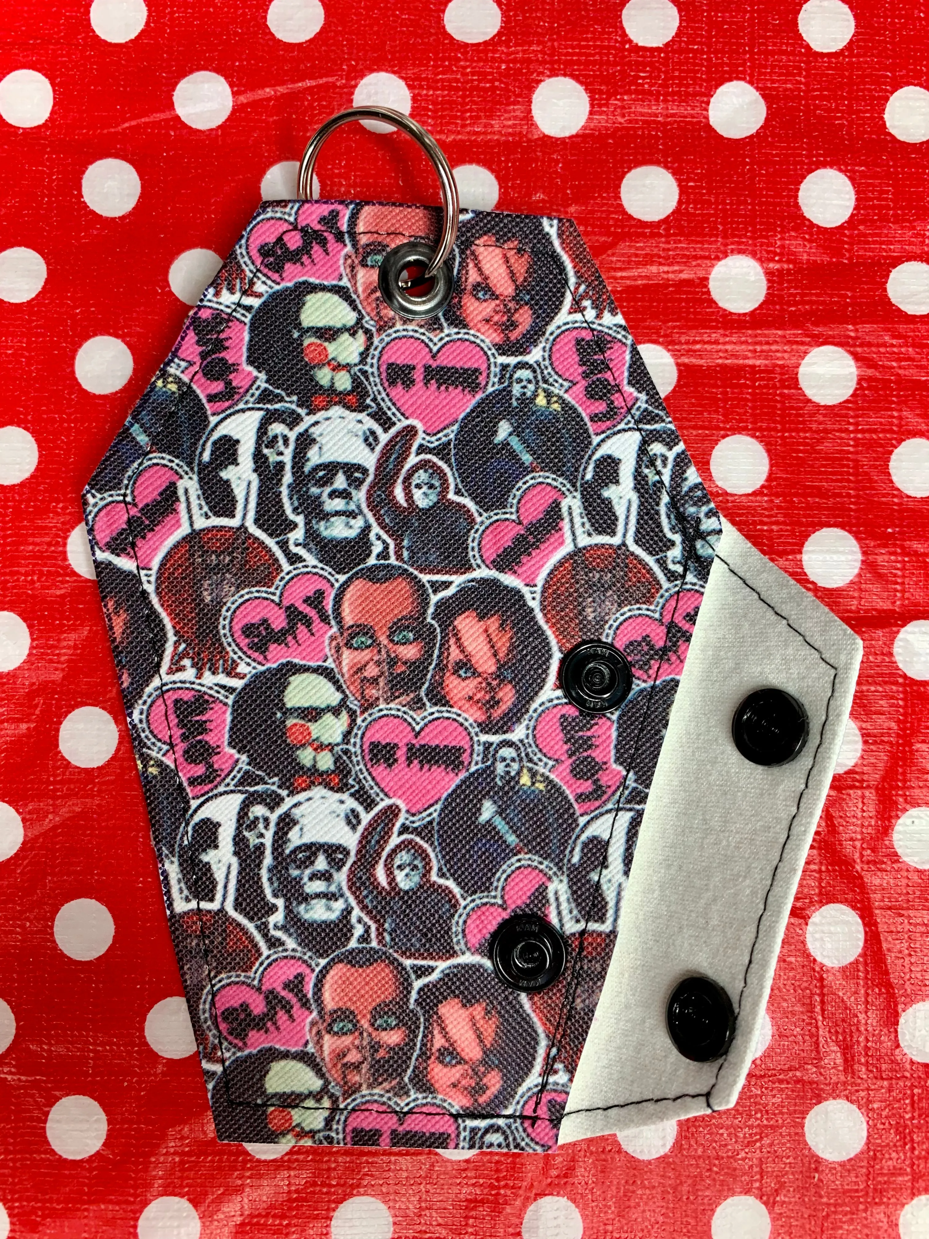 Cute hocus pocus double side fan art mini coffin purse