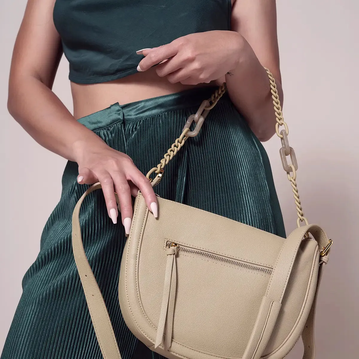 Delhi Chain Saddle Bag Sage