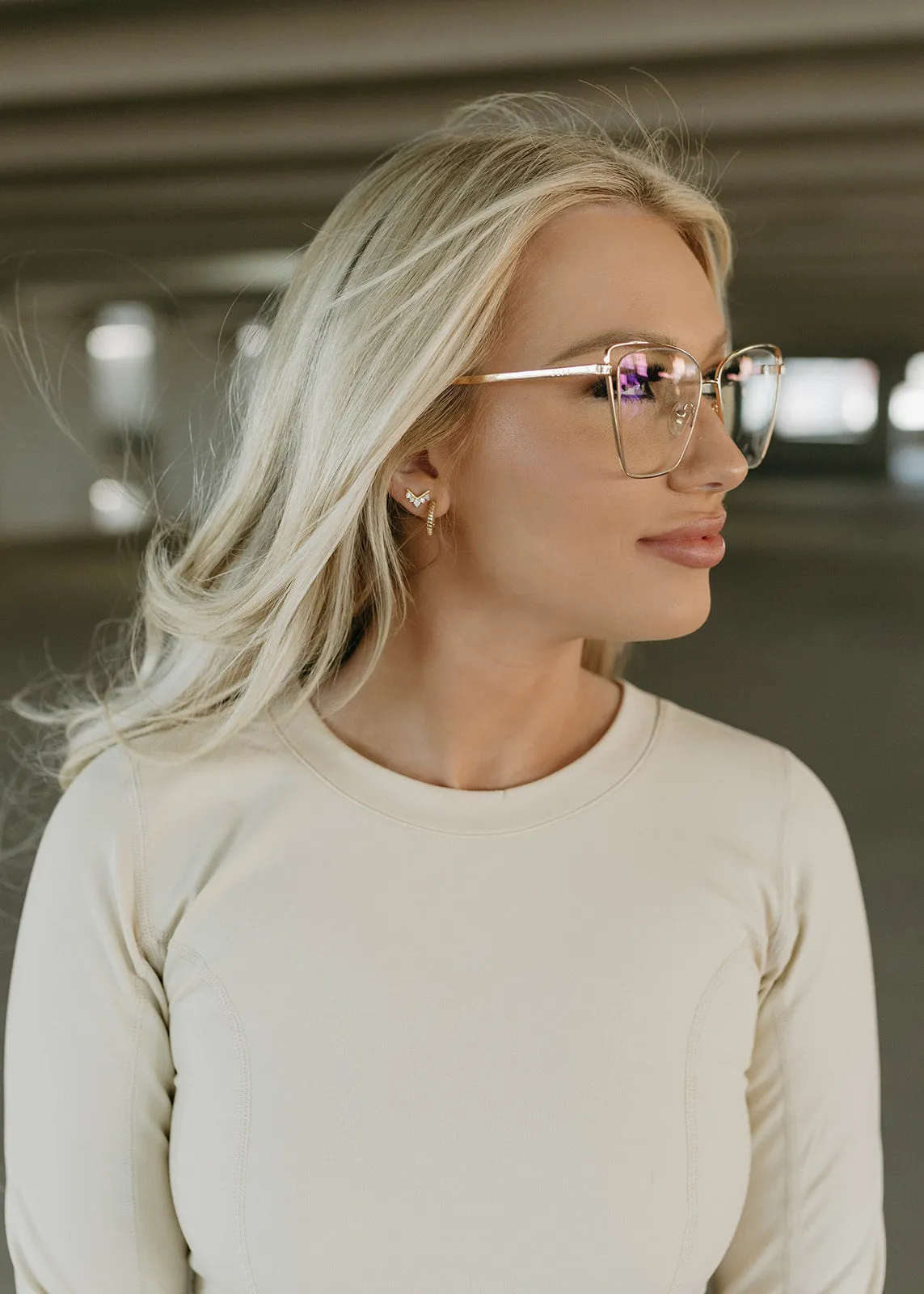 Diff Becky III Gold Blue Light Technology Glasses