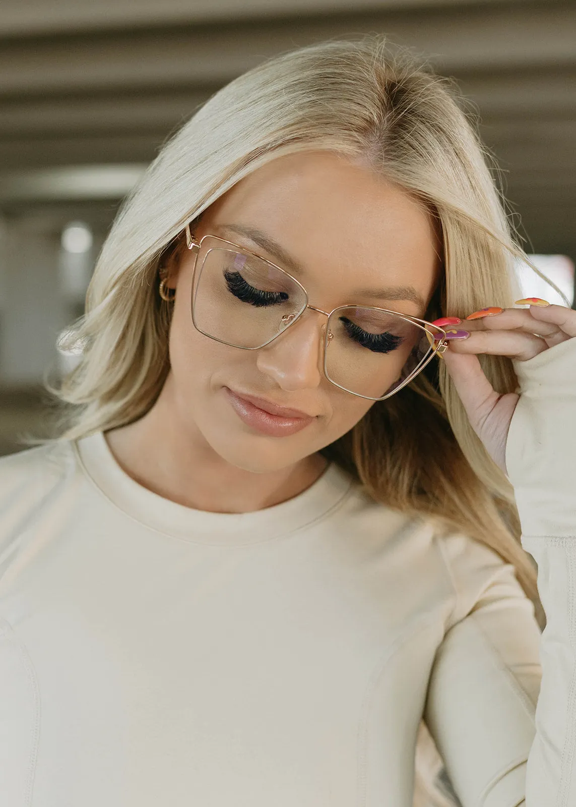 Diff Becky III Gold Blue Light Technology Glasses