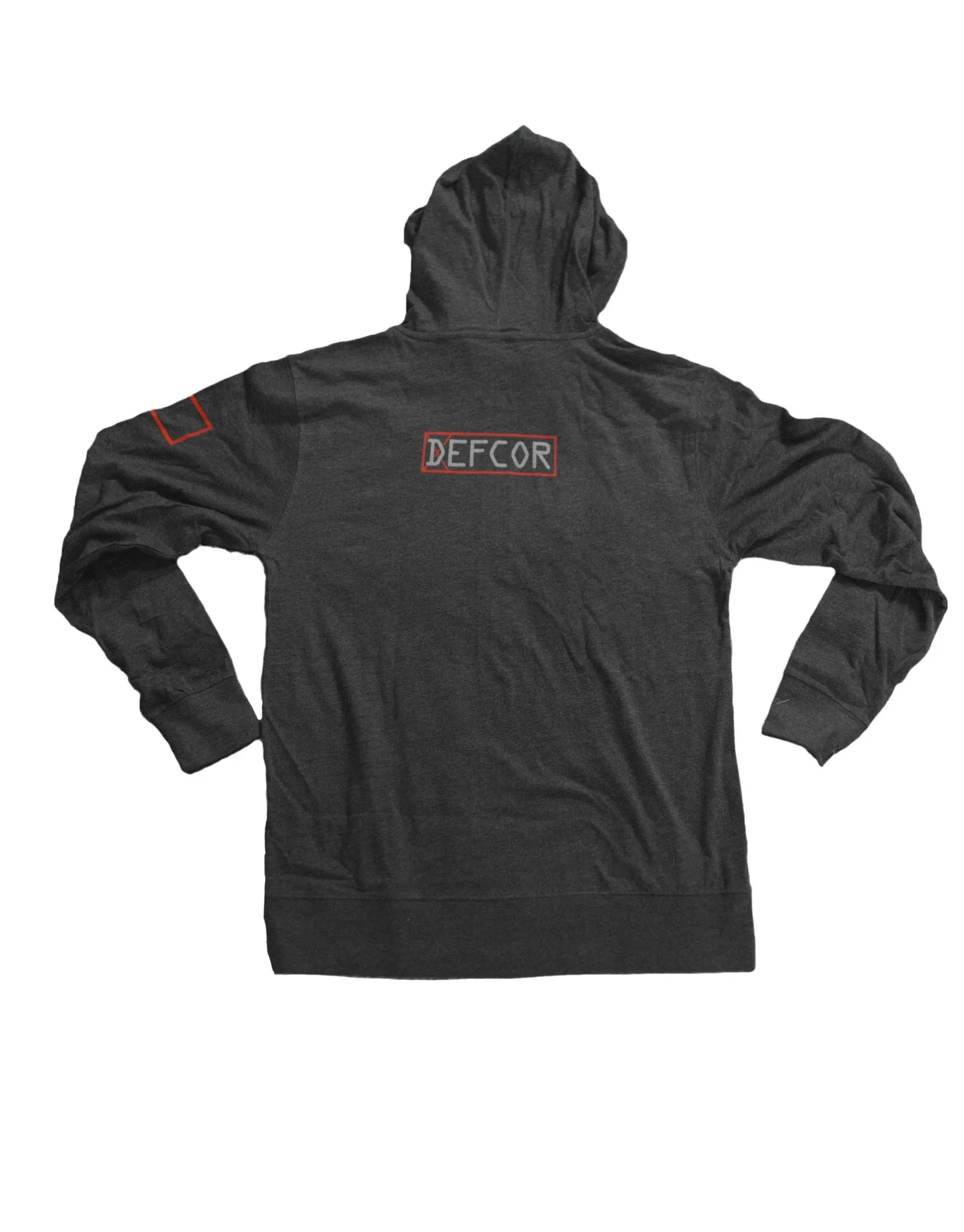 DISCIPLINE EQUALS FREEDOM HOODIE (Lightweight) Charcoal/Light Text