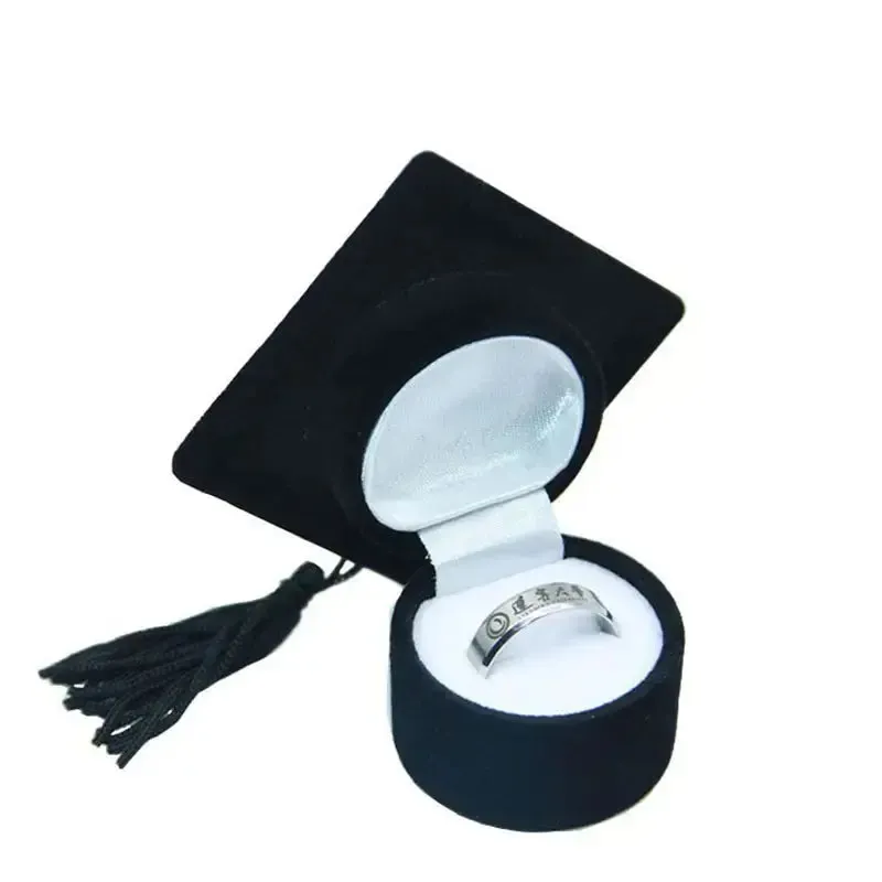 Doctor Hat Shape Ring Box Personalized Earrings Jewelry Storage Graduation Gift Packaging Proposal Ring Case Organizer Wholesale