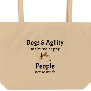 Dogs & Agility Make Me Happy X-Large Tote/ Shopping Bags