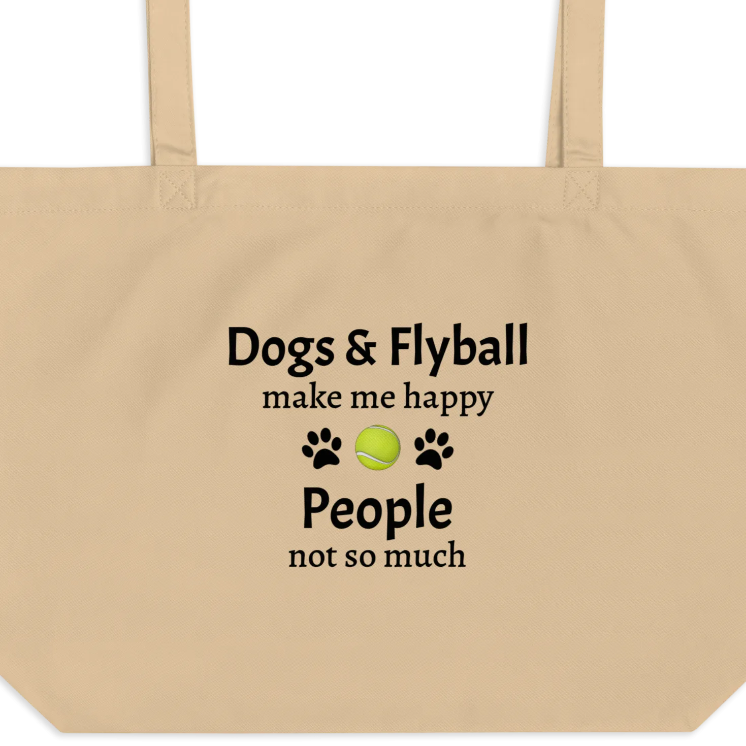 Dogs & Flyball Make Me Happy X-Large Tote/ Shopping Bags