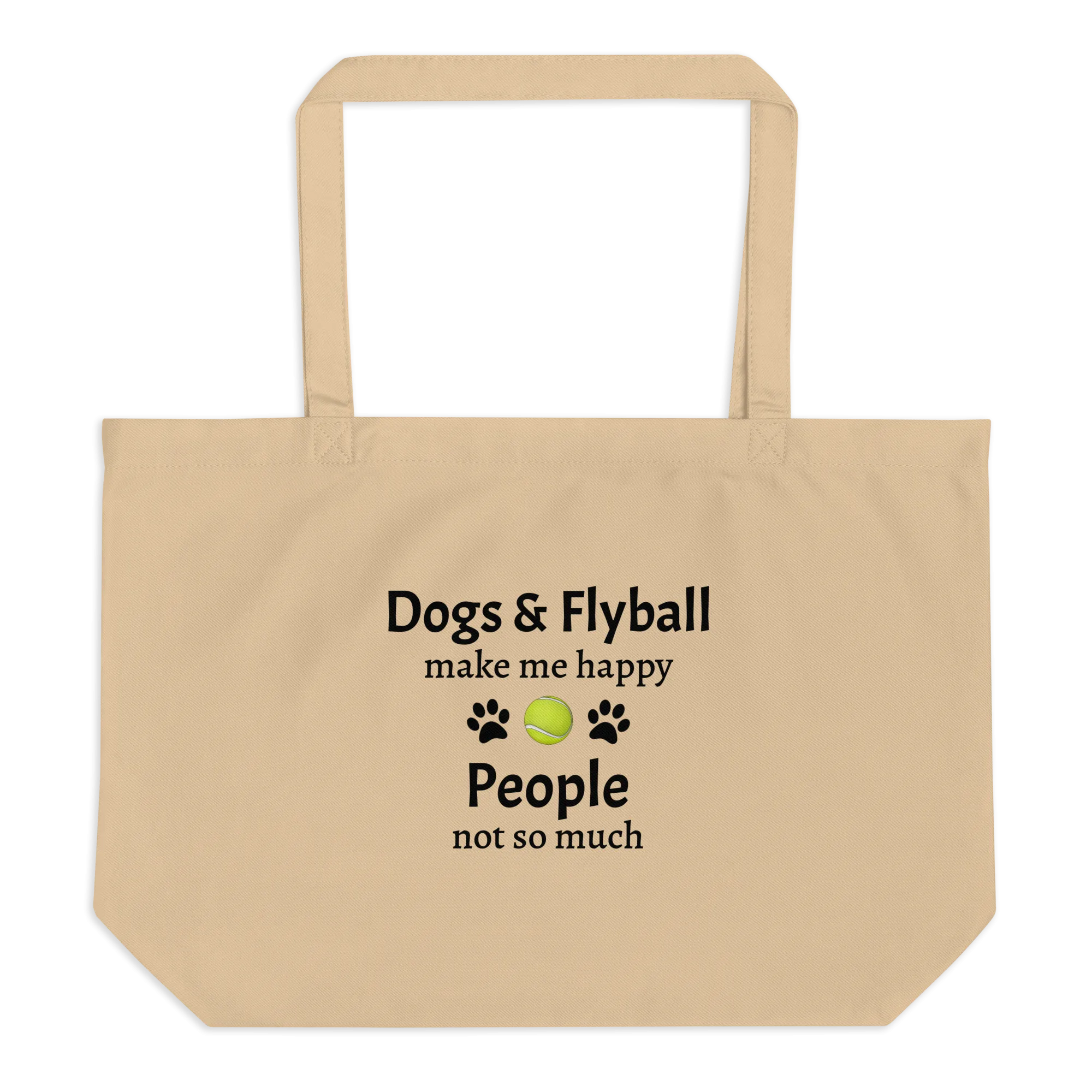Dogs & Flyball Make Me Happy X-Large Tote/ Shopping Bags