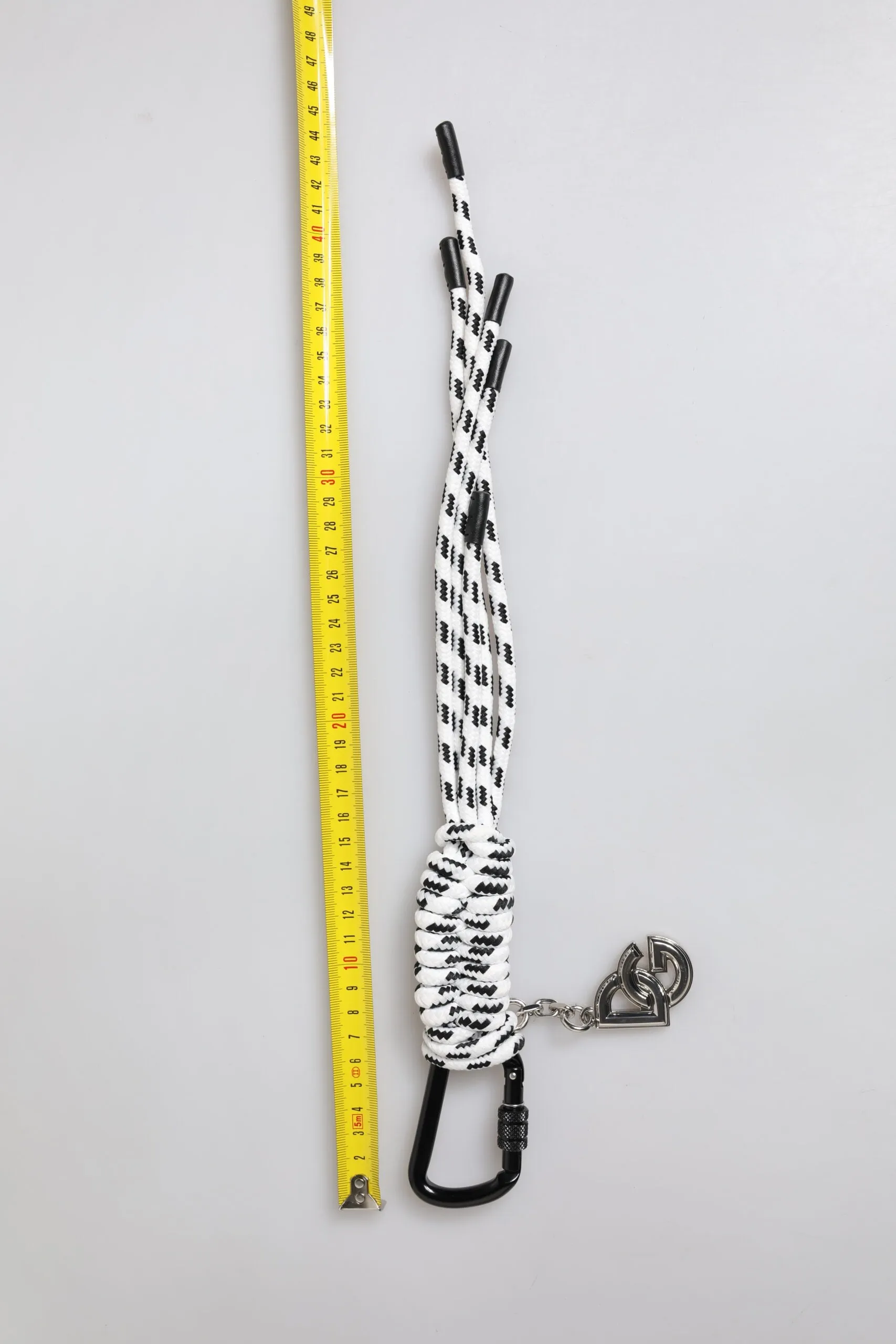 Dolce & Gabbana Multicolor Tape String DG Logo Keychain Polyester Keyring