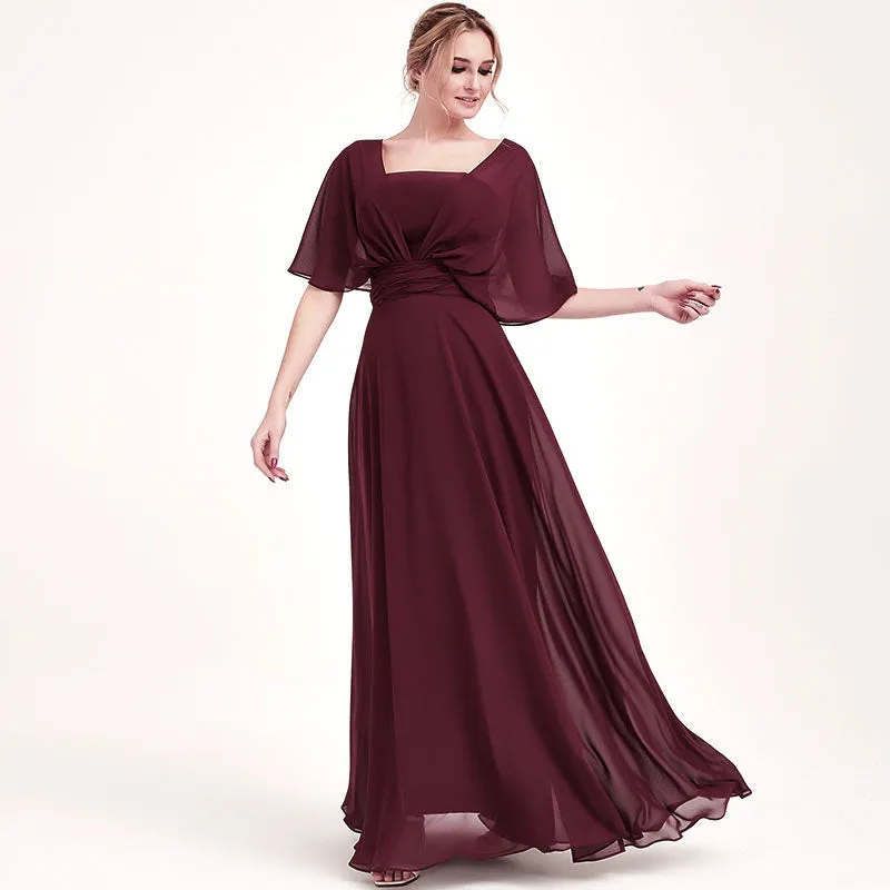 Dusk Convertible Chiffon Bridesmaid Dress Wrap Floor Length Gown