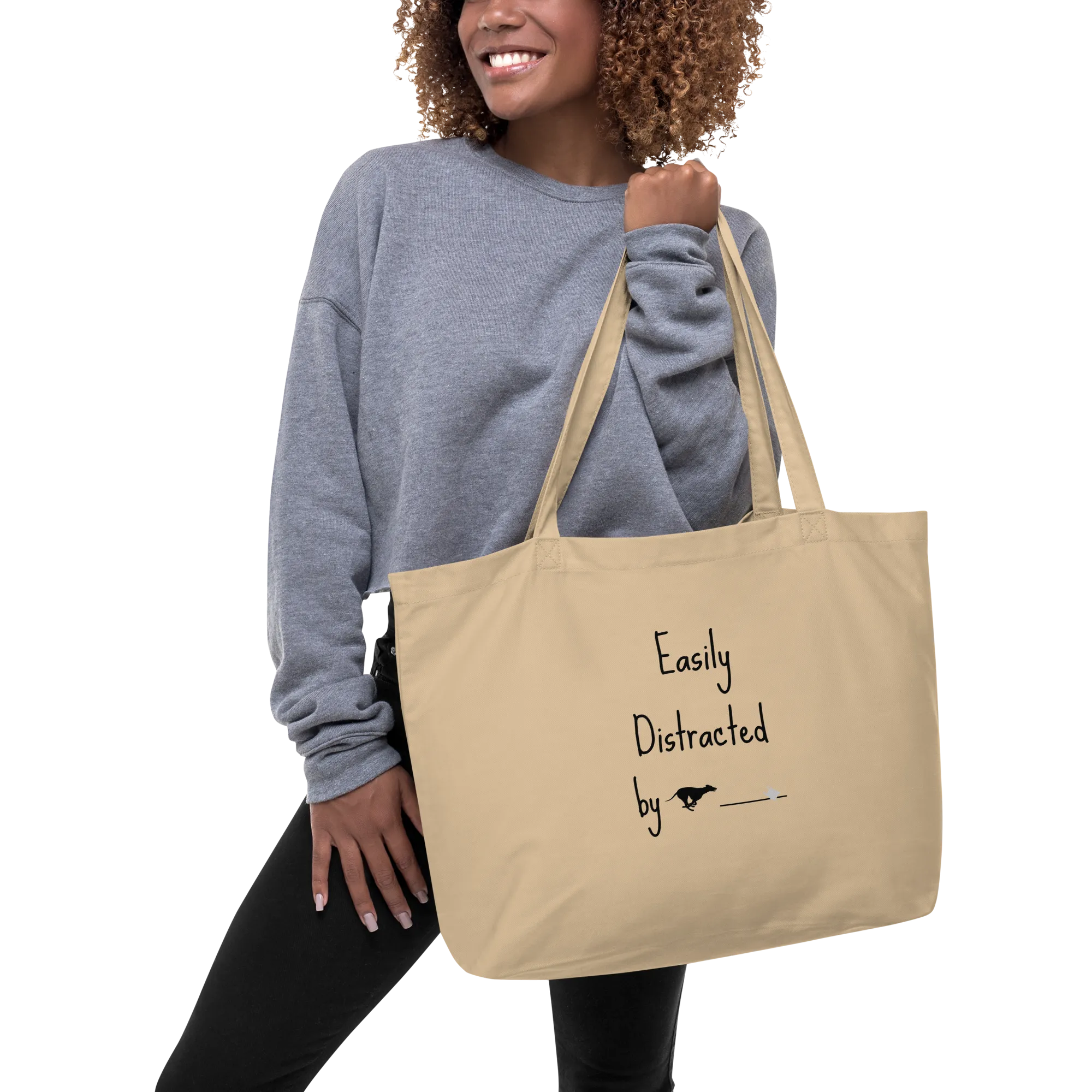 Easily Distracted by Fast CAT X-Large Tote/ Shopping Bags