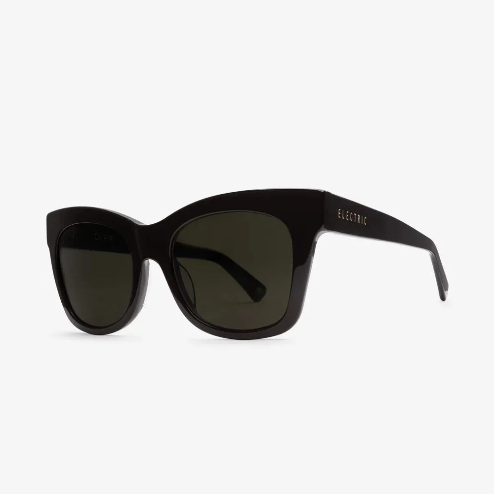 Electric Capri Sunglasses - Gloss Black/Grey Polarized