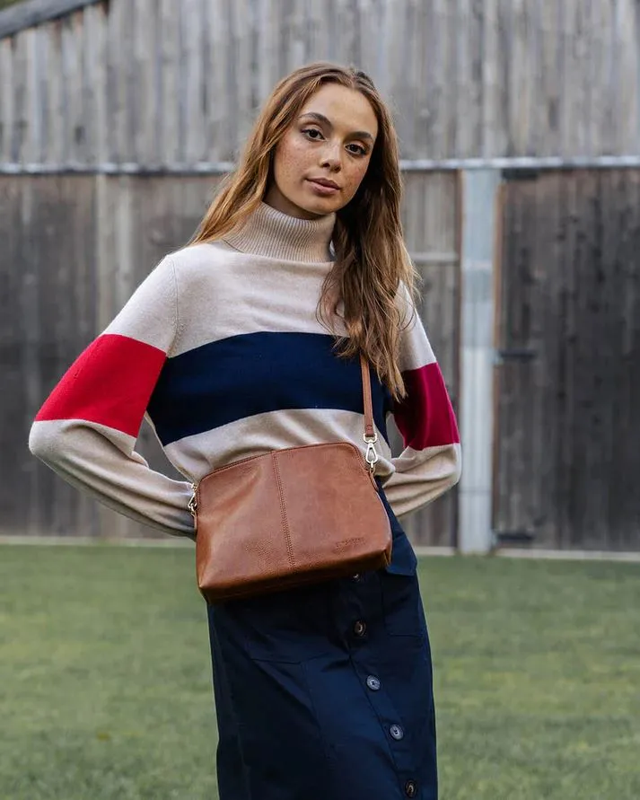 ELMS   KING Burbank Crossbody Large - Tan Pebble