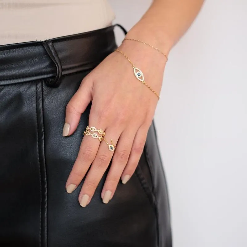 Evil Eye Wire Ring
