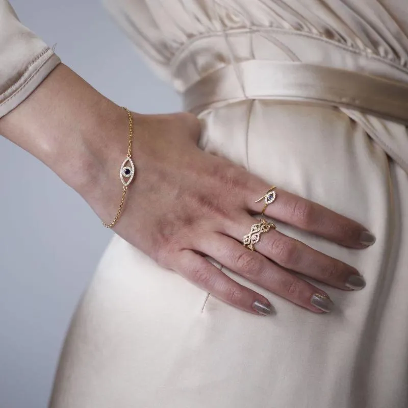 Evil Eye Wire Ring