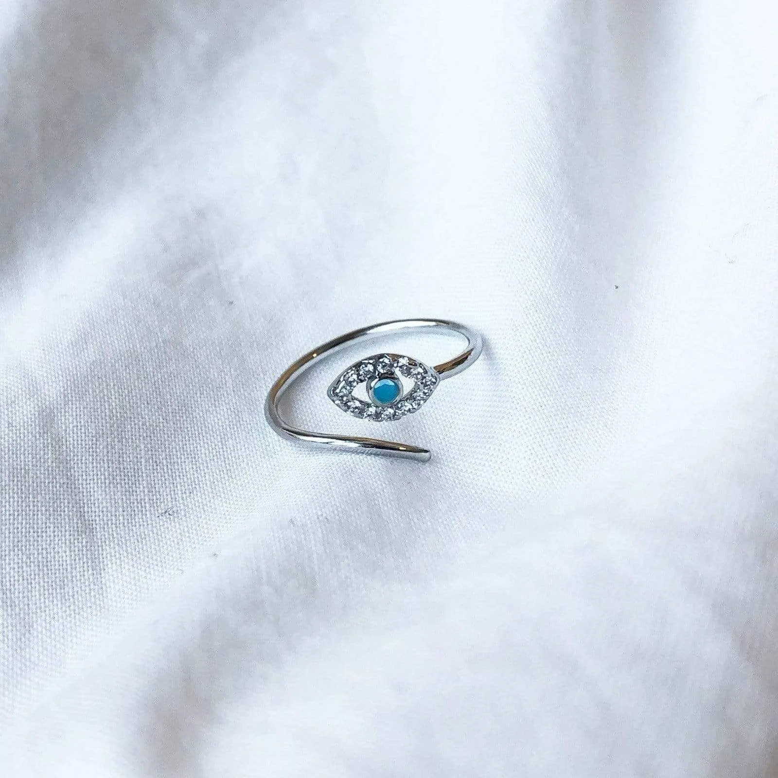 Evil Eye Wire Ring