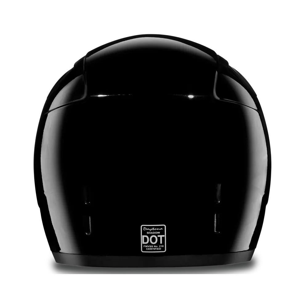 F1-A D.O.T. FULL FACE: DAYTONA SHADOW: HI-GLOSS BLACK
