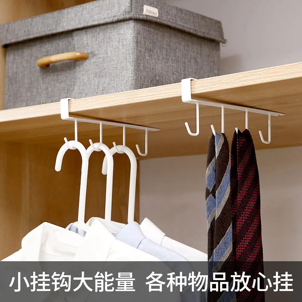 Fasola Cabinet 4-Hook Organizer - White