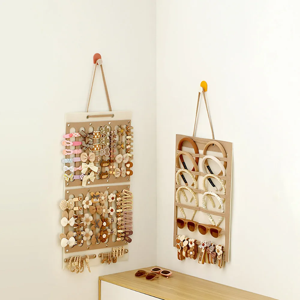 FaSoLa Hair Accessories Hanging Organizer - Small, Coffee Color