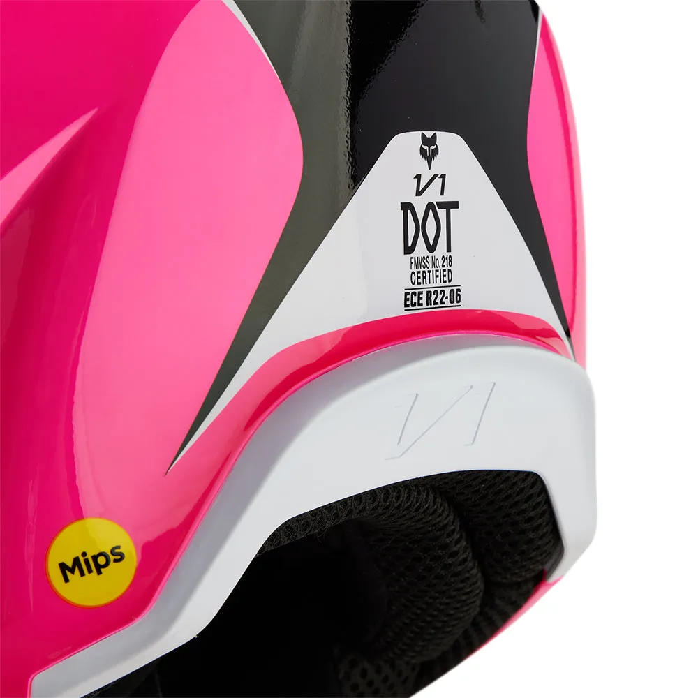 FOX YOUTH V1 NITRO HELMET [BLACK/PINK]