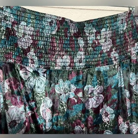 Free People Carpe Diem Floral Convertible Maxi Skirt Size Large