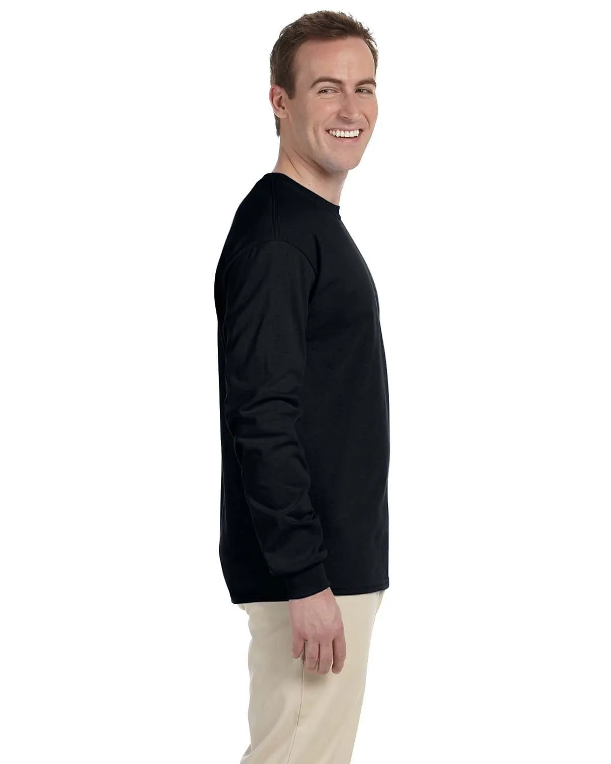 Fruit of the Loom Lightweight Long Sleeve T-Shirt | Black